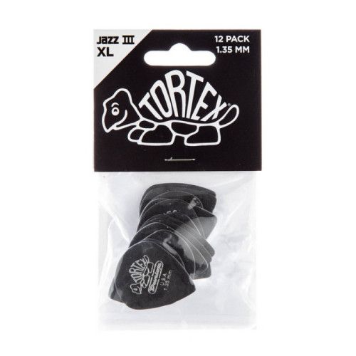 Bolsa 12 Púas Dunlop 498P-135 Tortex Jazz III Xl 1.35mm Pickers