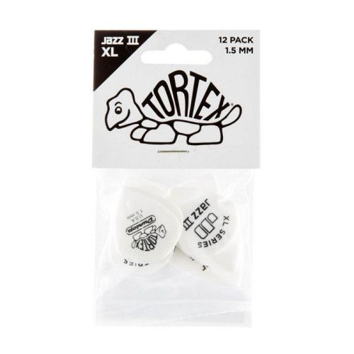 Bolsa 12 Púas Dunlop 498P-150 Tortex Jazz III Xl 1.50mm Pickers
