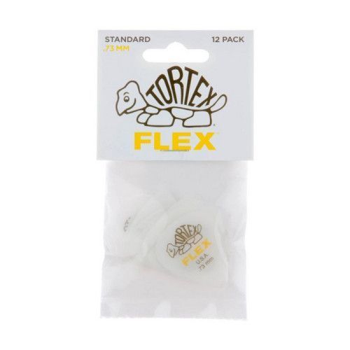 Bolsa 12 Púas Dunlop 428P-073 Tortex Flex Standard 0.73mm Pickers