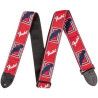 Correa Fender 099-0682-000 Monogrammed Roja/Blanca/Azul 2"