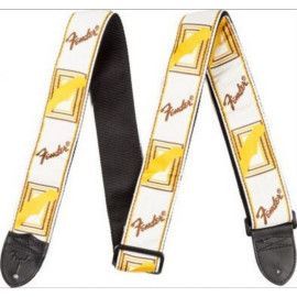 Correa Fender 099-0683-000 Monogrammed Blanca/Marrón/Amarilla 2"