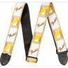 Correa Fender 099-0683-000 Monogrammed Blanca/Marrón/Amarilla 2"