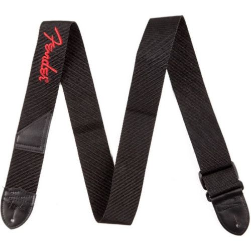 Correa Fender 099-0662-015 Poly Negra Logo Rojo 2"