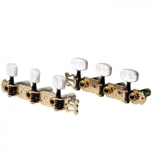 Clavijero Luthier Clásica JC88 Dorado combinado Negro con Lira