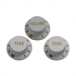 Botón Gotoh Stratocaster KW-240T-W Tono Blanco
