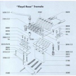 Recambios Floyd Rose Schaller Tornillo Barra Cuerdas Negro 20200400