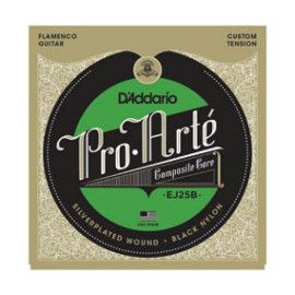 Juego Cuerdas Guitarra Flamenco D'Addario EJ-25B Black Nylon