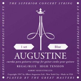 Juego Cuerdas Guitarra Clásica Augustine Regals Azul