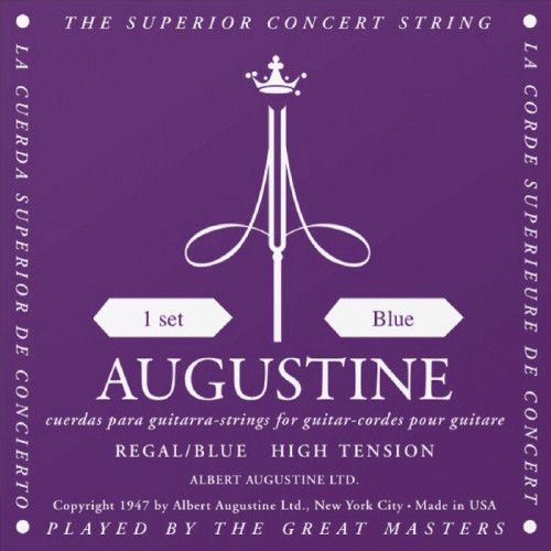 Juego Cuerdas Guitarra Clásica Augustine Regals Azul