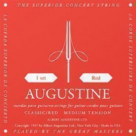 Juego Cuerdas Guitarra Clásica Augustine Roja