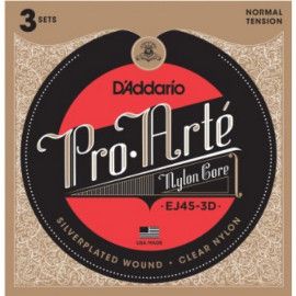 Juego Cuerdas Guitarra Clásica D'Addario EJ-45-3D Tensión Normal