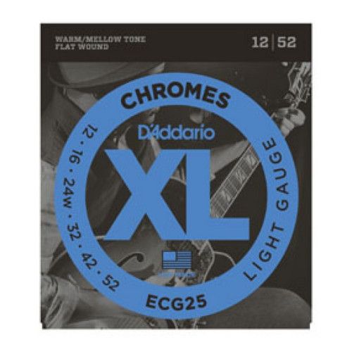 Juego Cuerdas Entorchado Plano Guitarra Eléctrica D'Addario ECG-25 12