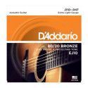 Juego Cuerdas Guitarra Acústica D'Addario EJ-10 010-047