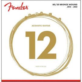 Juego Cuerdas Guitarra Acústica Fender 70-L 80/20 Bronze 012-052