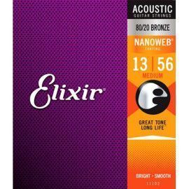 Juego Cuerdas Guitarra Acústica Elixir Nanoweb 11102 (13-56)