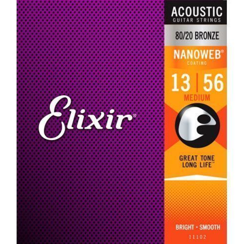 Juego Cuerdas Guitarra Acústica Elixir Nanoweb 11102 (13-56)
