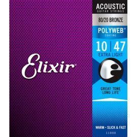 Juego Cuerdas Guitarra Acústica Elixir Polyweb 11000 (10-47)