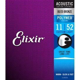 Juego Cuerdas Guitarra Acústica Elixir Polyweb 11025 (11-52)