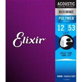 Juego Cuerdas Guitarra Acústica Elixir Polyweb 11050 (12-53)