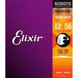 Juego Cuerdas Acústica Elixir Phosphor Nanoweb 16077 (12-56)