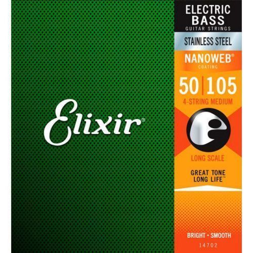 Juego 4 Cuerdas Bajo Elixir Stainless Steel 14702 (50-105)