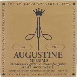 Juego Cuerdas Guitarra Clásica Augustine Imperial Azul