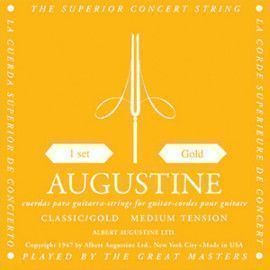 Juego Cuerdas Guitarra Clásica Augustine Oro