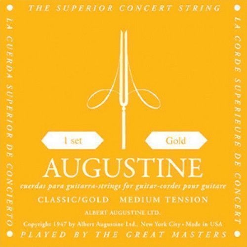 Juego Cuerdas Guitarra Clásica Augustine Oro