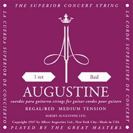 Juego Cuerdas Guitarra Clásica Augustine Regals Roja