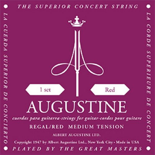 Juego Cuerdas Guitarra Clásica Augustine Regals Roja