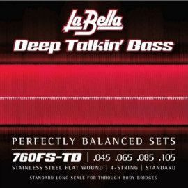 Juego La Bella Bajo Deep Talkin´ Bass Flatwound 760-FS-TB (045-105)