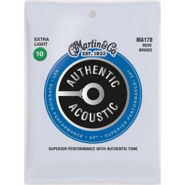 Juego Cuerdas Guitarra Acústica Martin MA-170 Bronce 80/20 010-47