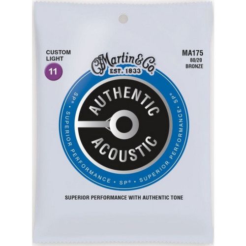 Juego Cuerdas Guitarra Acústica Martin MA-175 Bronce 80/20 011-052