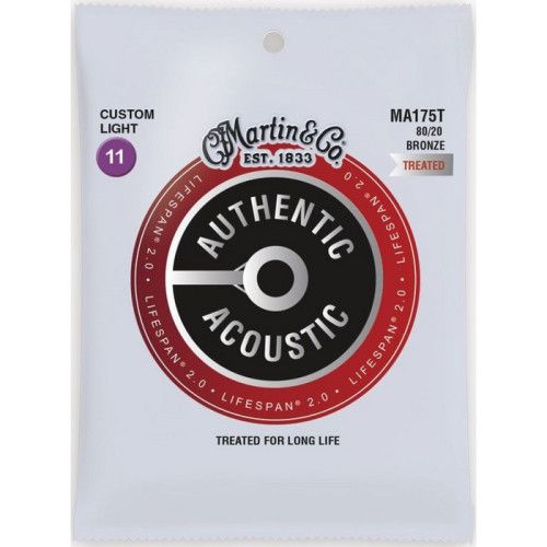 Juego Cuerdas Guitarra Acústica Martin MA-175T Lifespan 80/20 011-052