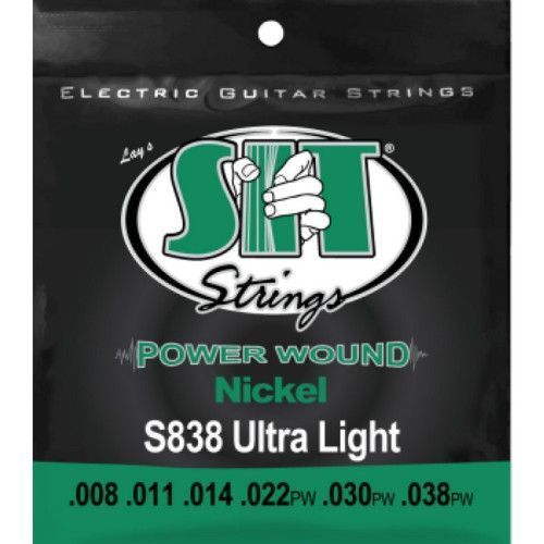 Juego Cuerdas Guitarra Eléctrica SIT Powerwound S838 008-038