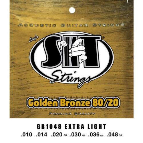 Juego Cuerdas Guitarra Acústica SIT Golden Bronze GB1048 010-048