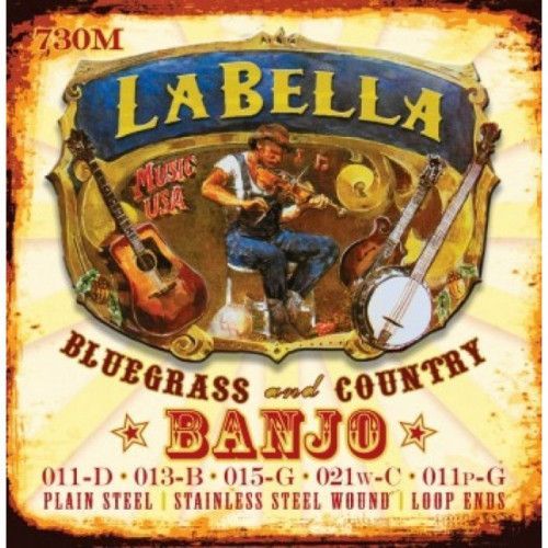 Juego Banjo 5 Cuerdas La Bella 730-M
