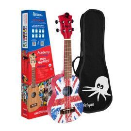 Ukelele Soprano Octopus UK-205UJR Union Jack Roja