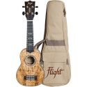 Ukelele Soprano Flight DUS-410QA Supernatural Quilted Ash