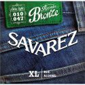 Juego Cuerdas Guitarra Acústica Savarez A130XL Bronze 010-047