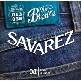 Juego Cuerdas Guitarra Acústica Savarez A130M Bronze 013-055