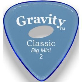 Púa Gravity Classic Big Mini 2.0mm Pulida Elipse Azul GCLB2PE