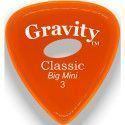 Púa Gravity Classic Big Mini 3.0mm Pulida Elipse Naranja GCLB3PE