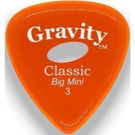 Púa Gravity Classic Big Mini 3.0mm Pulida Elipse Naranja GCLB3PE