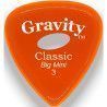 Púa Gravity Classic Big Mini 3.0mm Pulida Elipse Naranja GCLB3PE