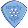 Púa Gravity Sunrise Big Mini 2.0mm Pulida Multi-Hole Azul GSUB2PM