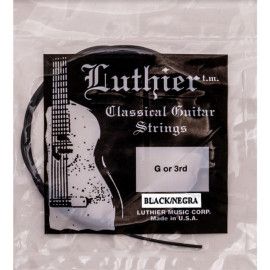 Cuerda 3ª Luthier Negra Clásica LU-B3-30