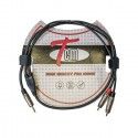 Cable Mini Jack Stereo-2 RCA TCM  TMJS-1 1 Metro