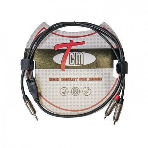 Cable Mini Jack Stereo-2 RCA TCM  TMJS-1 1 Metro
