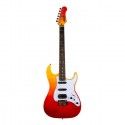 Guitarra Eléctrica Jet JS600-TRS-HSS Transparent Red